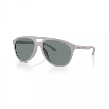 Armani Exchange Men's AX4156SU83788 Rectangular Sunglasses, Matte Black Frame, Dark Grey Lenses, 59-17-145