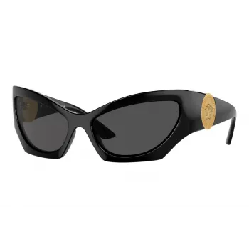 Pánské sluneční brýle Versace VE4450-GB1-87 černý rám šedé čočky 60/16/125 mm