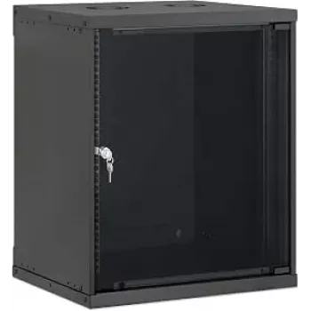 Nástěnný rack rozvaděč Intellinet 19 inch, Basic Line, 12U, hloubka 400 mm, černý RAL 9005 (716697)