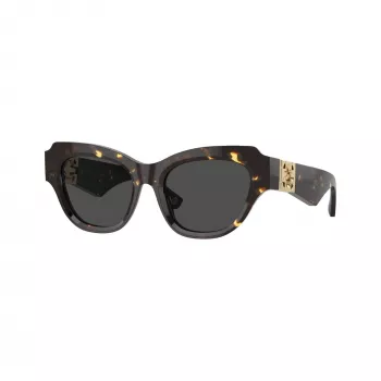 Burberry BE4423F411187 Women's Square Sunglasses, Black Frame, Grey Lenses, 52mm