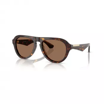 Burberry BE4437U300273 Men's Square Sunglasses, Havana/Dark Brown, 55-18-145
