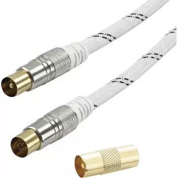Propojovací kabel pro SAT anténu Vivanco 3 m, bílý (VVACABMF300HQW)