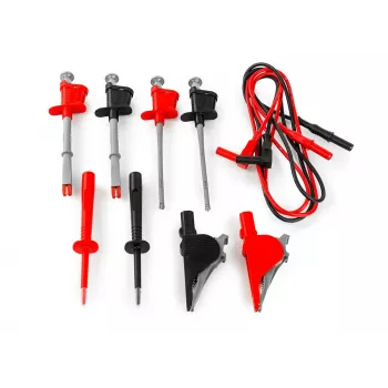Sada měřicích vodičů pro multimetr HT Instruments 44100 s 4mm banánky, hroty a 6 krokodýlími klipy (20A)