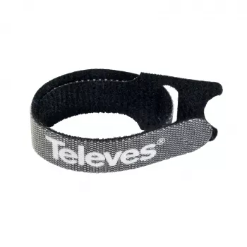 Stahovací pásky na suchý zip Televes KBL, 10 ks, černé, 15 mm x 250 mm 200102