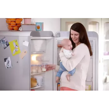 Nádobky na mateřské mléko a dětskou stravu Philips Avent 180 ml (5 ks) s víčky