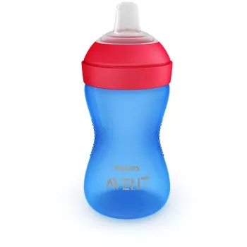 Tréninkový kelímek Philips Avent My Grippy s měkkým náustkem 300ml, 9M+, modrý