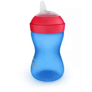 Tréninkový kelímek Philips Avent My Grippy s měkkým náustkem 300ml, 9M+, modrý