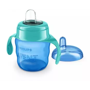 Tréninkový kelímek Philips AVENT Easy Sip s uchy, 6M+, 200ml, silikonový náustek, zelený