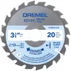 Dremel CS500 Wood Circular Saw Blade 85mm, Tungsten Carbide Tipped, 20 Teeth, for DSM20 Compact Saw 2608846431