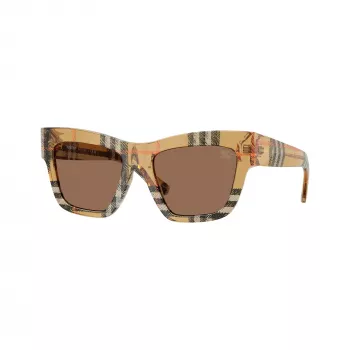 Burberry BE4449F414673 dámské sluneční brýle Cat Eye Dark Havana hnědý gradient 53mm
