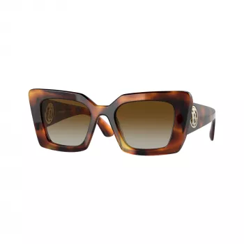 Burberry BE4344-3316T5 Women's Cat Eye Sunglasses, Havana Frame, Brown Gradient Lenses, 51/20/140 mm
