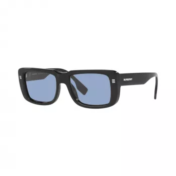 Burberry BE4376U300172 pánské hranaté sluneční brýle, černý rám, tmavě šedá skla, 55mm