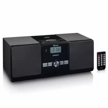 Lenco MC-030BK mikro hudební systém s Bluetooth, CD, FM rádiem, USB, AUX, černý