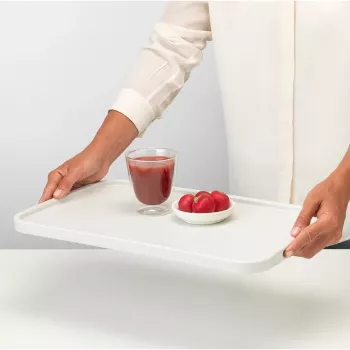 Brabantia ReNew krájecí prkénko / servírovací tác, velké, světle šedé