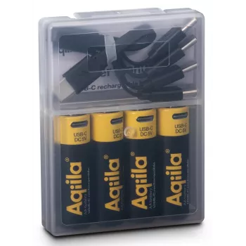 USB-C nabíjecí lithium-iontové baterie AA AQIILA, 1,2V, 4 ks (AQ200AA367C4)