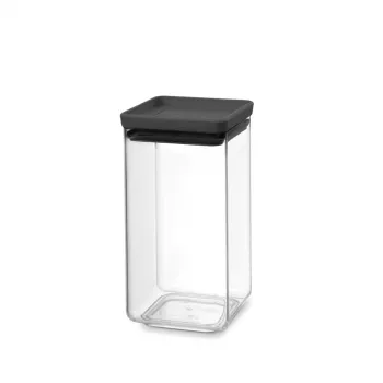 Obdélníková nádoba na potraviny Brabantia Make & Take 1,6 l tmavě šedá