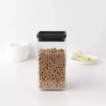 Obdélníková nádoba na potraviny Brabantia Make & Take 1,6 l tmavě šedá