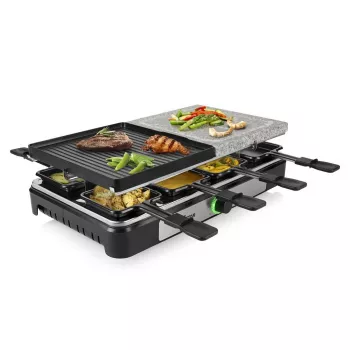 Raclette Tristar RA-2747 s nepřilnavou úpravou, kontrolkou, grilovací funkcí, černá, kámen