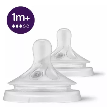 Silikonové savičky Philips Avent Natural Response střední průtok 1M+ (2 balení)