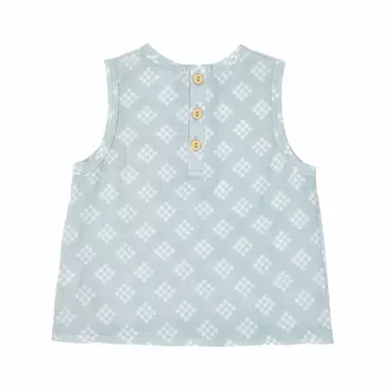 Dětské tričko bez rukávů Lodger Tank Topper Tribe mušelínové, Ice Flow, 68 cm