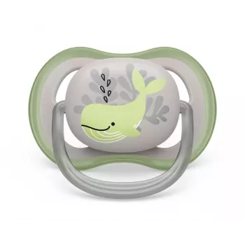Dudlík Philips Avent Ultra Air Deco, design velryba, 6-18 měsíců, pro chlapce, 1 balení