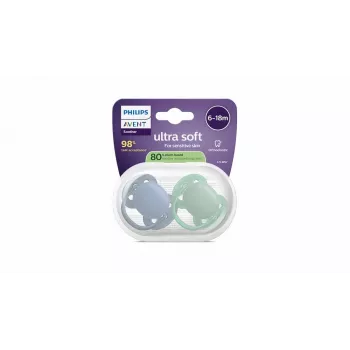Dudlík Philips Avent Ultra Soft 6–18 měsíců, 2 ks, pro chlapce