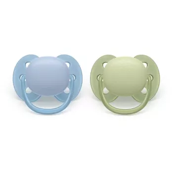 Dudlík Philips Avent Ultra Soft 0–6 měsíců, neutrální, 2 ks