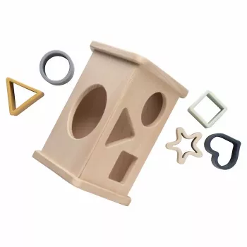 Baby's Only Wooden Shape Sorter House Toy, Earth, 10+ Months