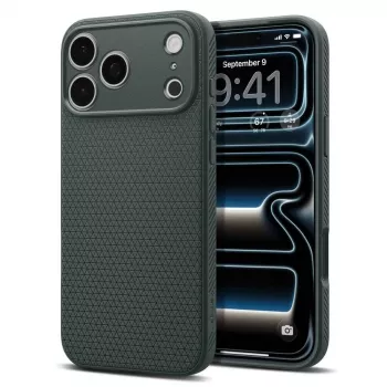 Pouzdro Spigen Liquid Air pro iPhone 17 Pro / 18 Pro – Abyss Green