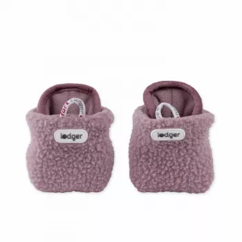 Lodger Slipper Teddy Baby Slippers, Rose, 3-6 Months