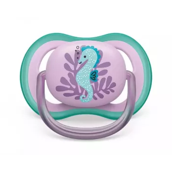 Dudlík Philips AVENT Ultra Air Deco mořský koník 6-18M pro holčičky 1 ks