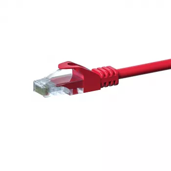 Síťový kabel DSIT CAT 5e U/UTP, 0,25 m, červený, CCA, RJ45 DC-C55-002