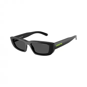 Pánské obdélníkové sluneční brýle Arnette AN4357-121487 matný černý rám šedé sklo 53/17/145 mm