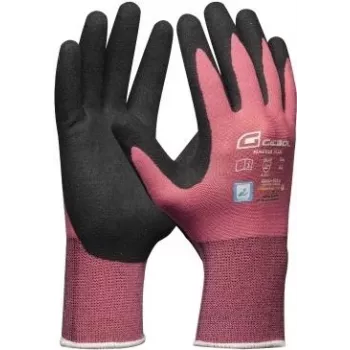 Pracovní rukavice GEBOL Master Flex Lady, velikost 8, černo-růžové 709944