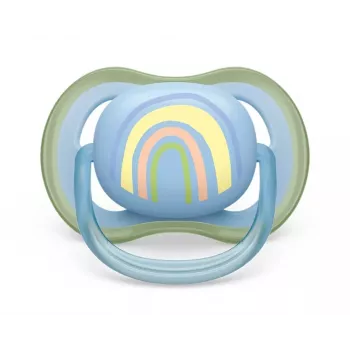 Dudlík Philips Avent Ultra Air Deco Rainbow 0-6M pro chlapce, 1 ks