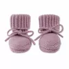 Lodger Slipper Merino Wool Baby Booties, Mauve, 0-6 Months