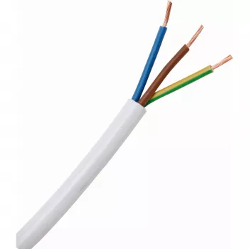 HEINRICH KOPP H05VV5-F 3G 1mm² White PVC Oil-Resistant Flexible Cable 10m 151710849