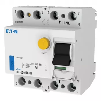 Proudový chránič Eaton PXF-63/4/003-B, 63 A, 4pólový, 30 mA, typ B 300302