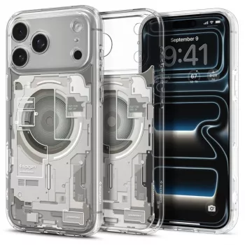 Pouzdro Spigen Ultra Hybrid MagSafe pro iPhone 17 Pro / 18 Pro Zero One Natural Titanium