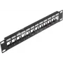 Keystone patch panel Wirewin TKS PANEL 12 12portový 10 inch rack stíněný černý