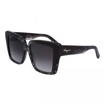 Dámské sluneční brýle Ferragamo SF1060S-21, motýlí tvar, Havana/hnědý gradient, 55 mm