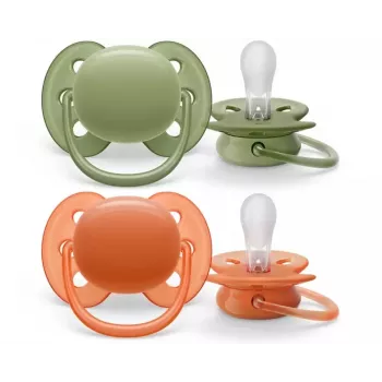 Dudlík Philips Avent Ultra Soft, neutrální, 18M+ (2 ks)