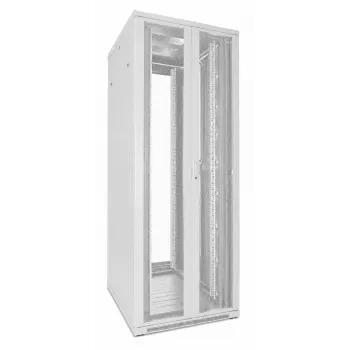 Serverový rack DSIT 47U 19 inch 800x800x2200 mm, bílý, s perforovanými dvojitými dveřmi DS8847DD-W