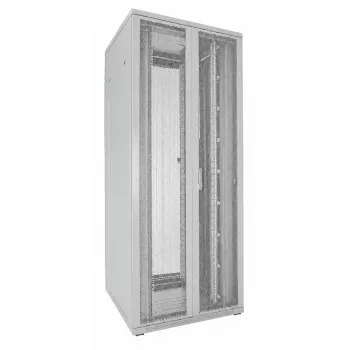 Serverový rozvaděč DSIT 42U 19 inch 800x800x2000 mm, bílý, perforované dvojité dveře vpředu i vzadu DS8842DD-W