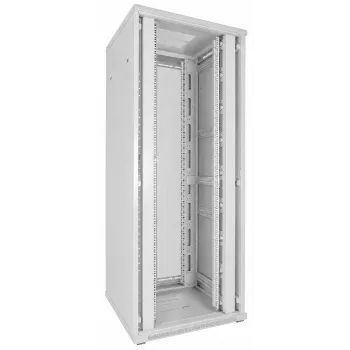 Serverový rozvaděč DSIT 42U 19 inch 800x800x2000 mm, bílý, perforované dvojité dveře vpředu i vzadu DS8842DD-W