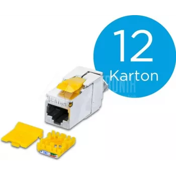Keystone modul Wirewin WKS JACK KAT6A SLIM 12 CAT6A 10 Gigabit Ethernet stíněný, 12 ks