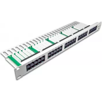 Patch panel Wirewin 50portový ISDN 1U, světle šedý (PANEL TEL 50)