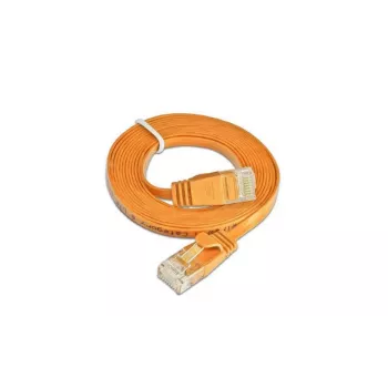 Slim Ethernet patch kabel Wirewin Triotronik PKW-SLIM-KAT6 3.0 OR Cat6 U/UTP, RJ-45 samec na samec, 3 m, oranžový