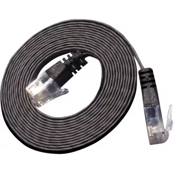 Síťový patch kabel Wirewin Triotronik PKW-SLIM-KAT6 10.0 SW Cat6 U/UTP Slim, 10 m, RJ45 samec na samce, černý
