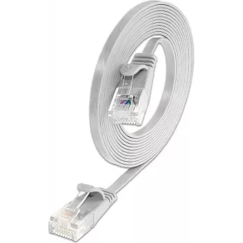 Síťový patch kabel Wirewin Triotronik PKW-SLIM-KAT6 20.0 WS Cat6 U/UTP Slim, 20 m, bílý, RJ45 samec na samce, Gigabit